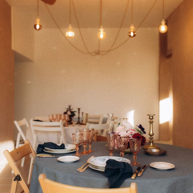 Suspension luminaire Hang 3 en lin Hoopzi