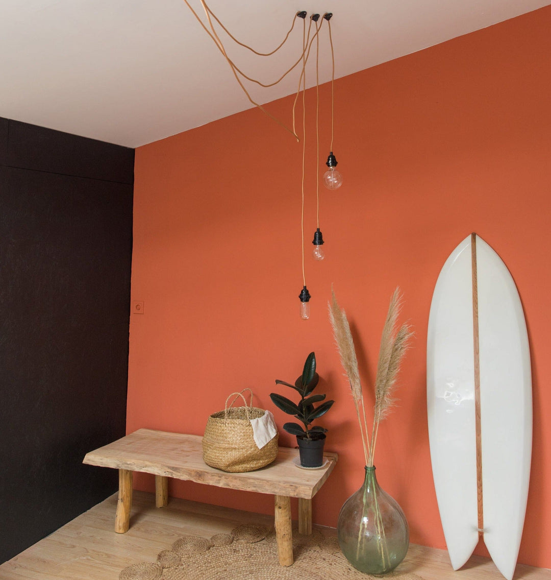 Suspension luminaire Hang 1 en matière naturelle tissée Hang Hoopzi