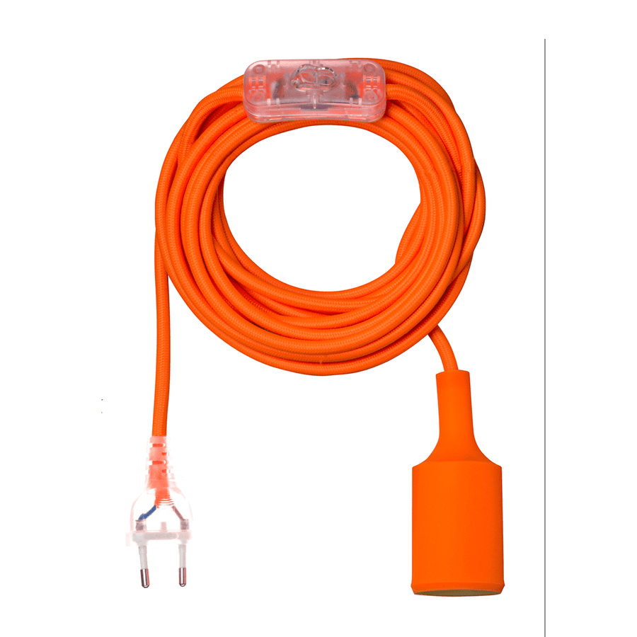 Exclusivité Internet Exclusivité Internet Bala FLUO - Fil Electrique Tissu Luminaire - 4,5m Hoopzi bala-fluo-orange