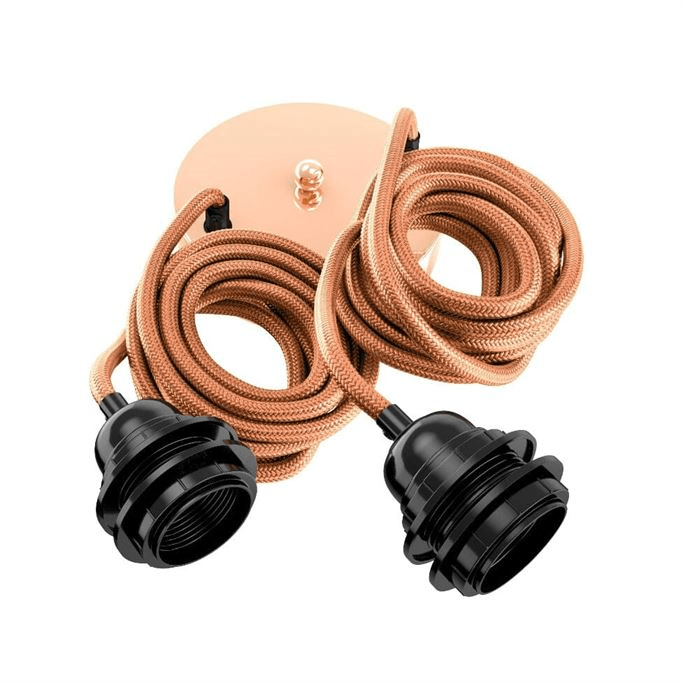 Suspension luminaire Hang 2 en matière naturelle tisée Hang Hoopzi hang-2-cuivre