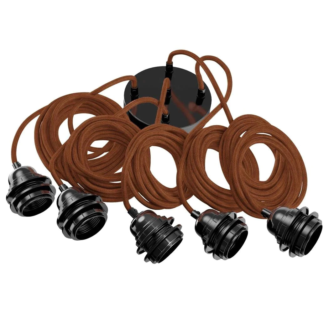 Suspension luminaire Hang 5 en lin Hang Hoopzi hang-5-lin-brique