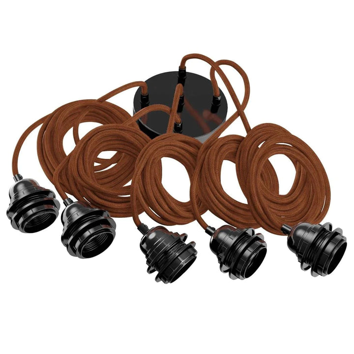 Suspension luminaire Hang 5 en lin Hang Hoopzi hang-5-lin-brique