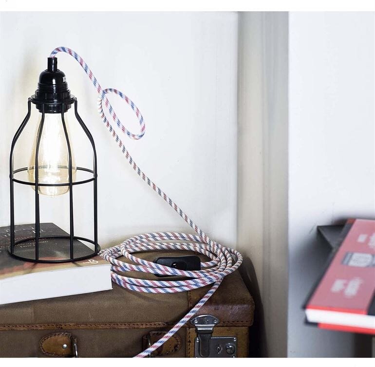 Exclusivité Internet Bala MOTIFS - Fil Electrique Tissu - Luminaire 4,5m Bala Hoopzi