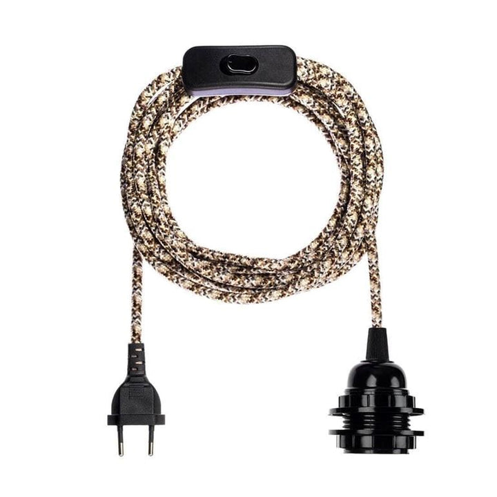 Exclusivité Internet Bala MOTIFS - Fil Electrique Tissu - Luminaire 4,5m Bala Hoopzi bala-motif-exclu-cafe