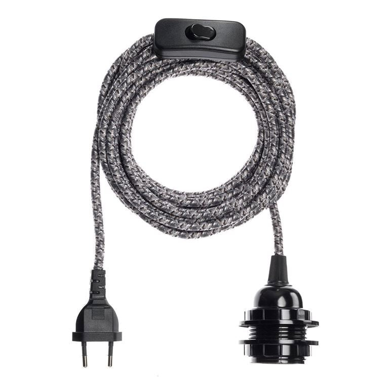 Exclusivité Internet Bala MOTIFS - Fil Electrique Tissu - Luminaire 4,5m Bala Hoopzi