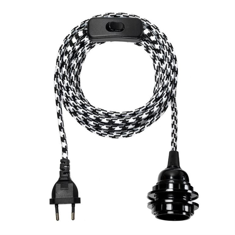 Exclusivité Internet Bala MOTIFS - Fil Electrique Tissu - Luminaire 4,5m Bala Hoopzi