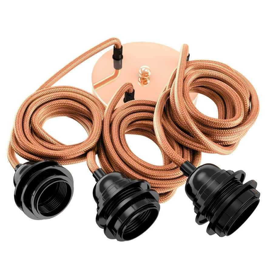 Hang-3 Suspension Plafonnier 3 Fils 2,50m Hoopzi hang-3-cuivre