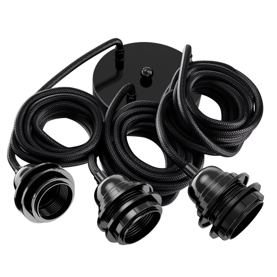 Hang-3 Suspension Plafonnier 3 Fils 2,50m Hoopzi hang-3-noir-shine