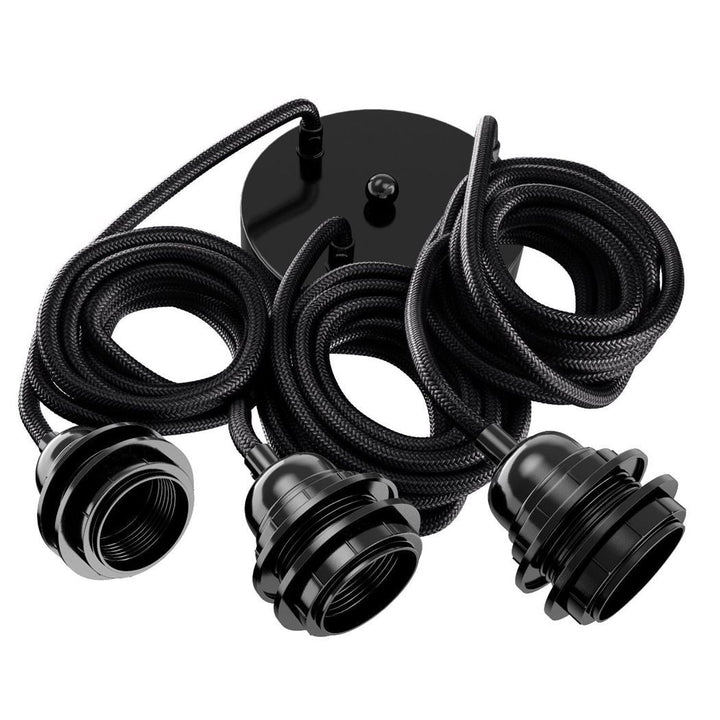 Hang-3 Suspension Plafonnier 3 Fils 2,50m Hoopzi hang-3-noir-shine
