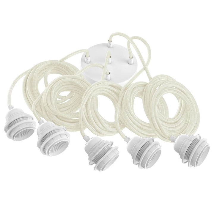 Suspension luminaire Hang 5 en lin Hang Hoopzi hang-5-lin-blanc