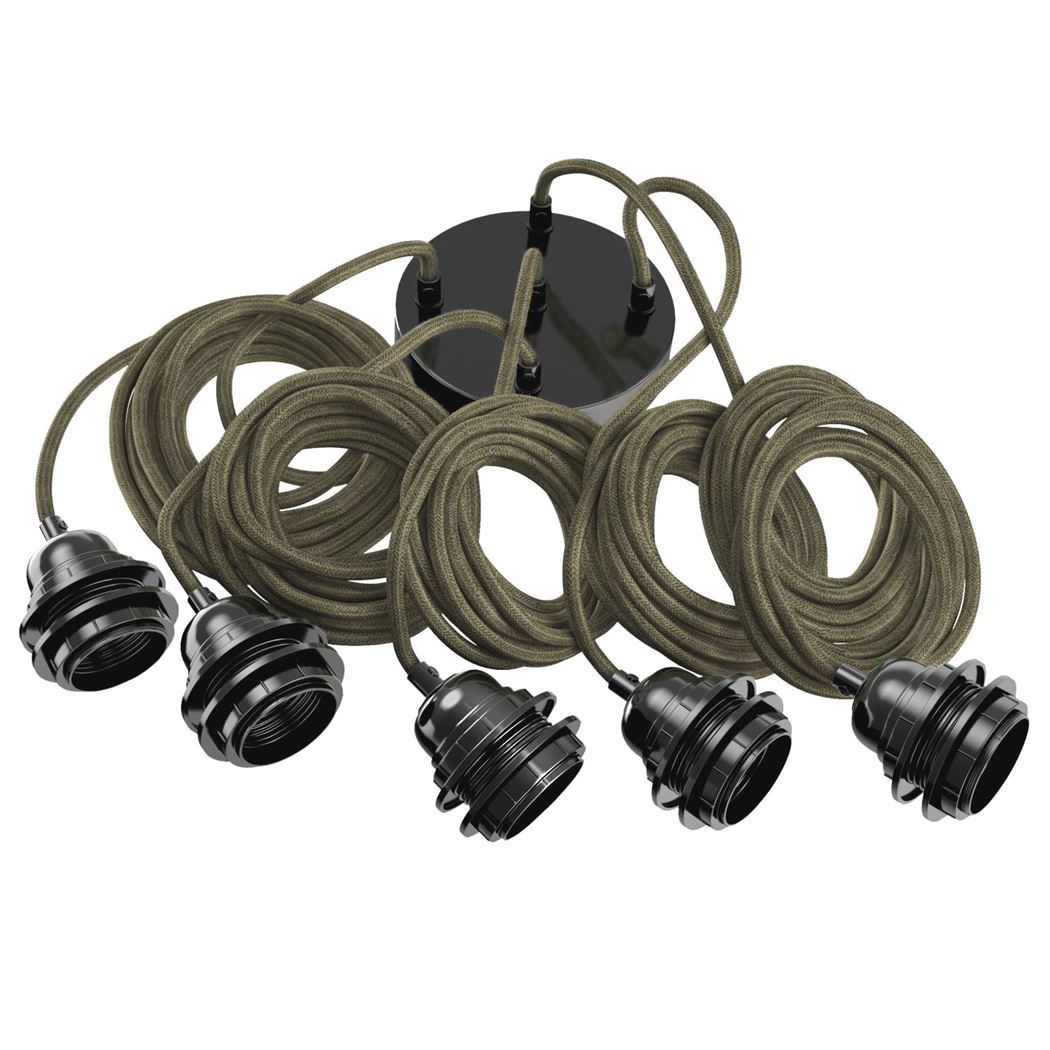 Suspension luminaire Hang 5 en lin Hang Hoopzi hang-5-lin-kaki