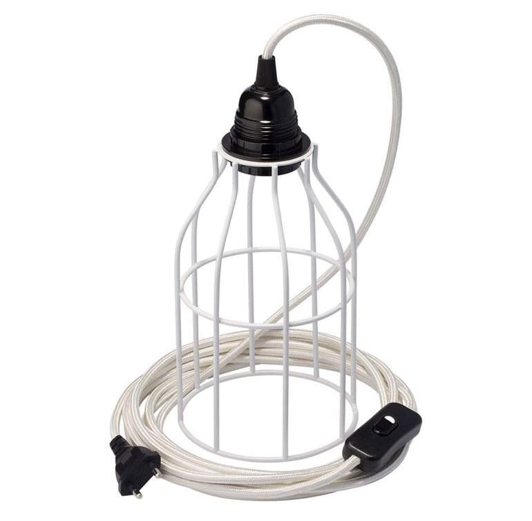 KIT Bala + Cage Fil Electrique Luminaire et son abat-jour Hoopzi kit-bala-blanc
