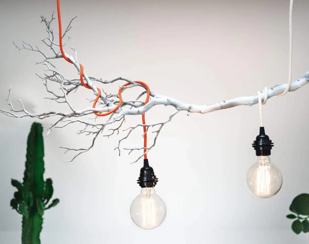 Bois flotté câble luminaire ampoule HOOPZI