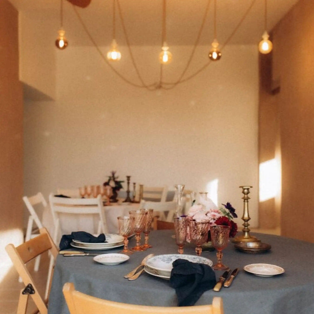 Sospensione luminosa Hang-3 in lino