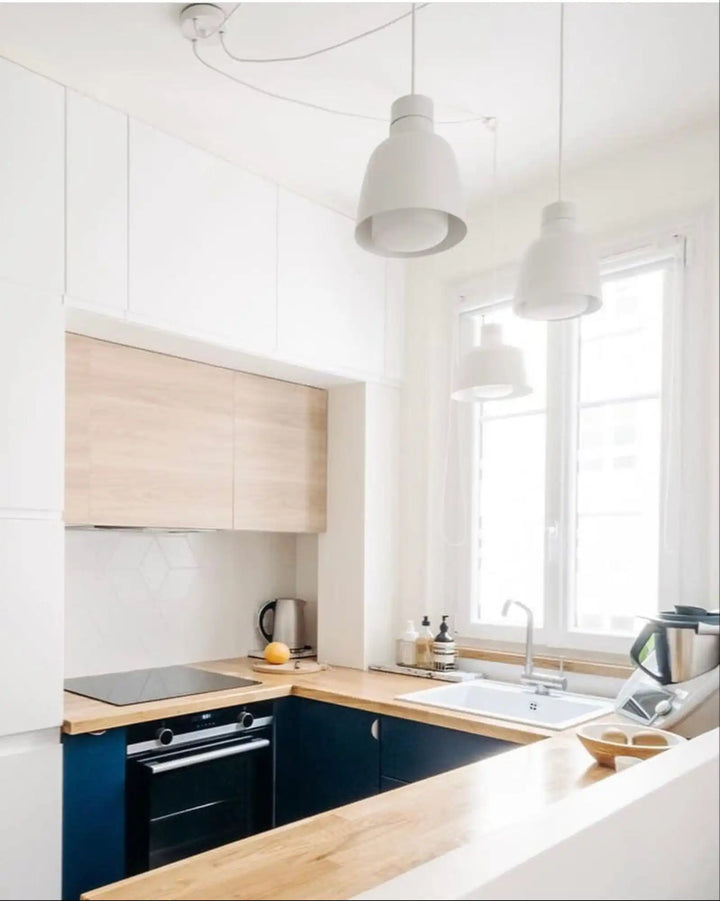 Sospensione luminosa Hang-3 in lino