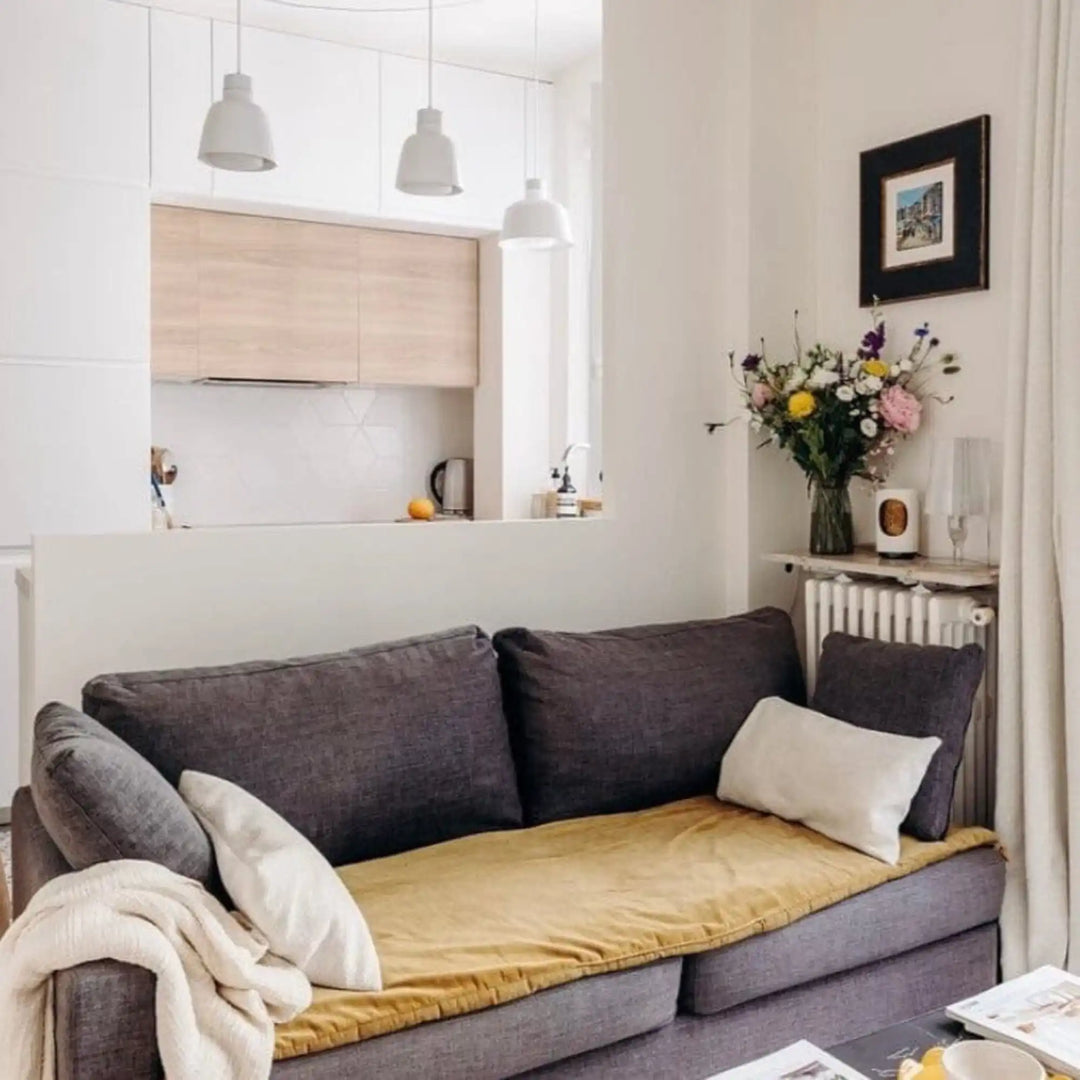 Sospensione luminosa Hang-3 in lino