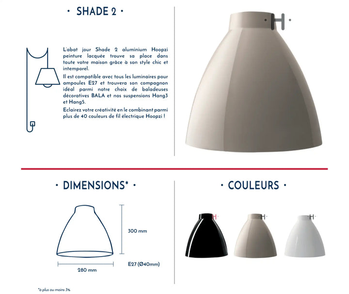 Paralume SHADE Campana Ombra