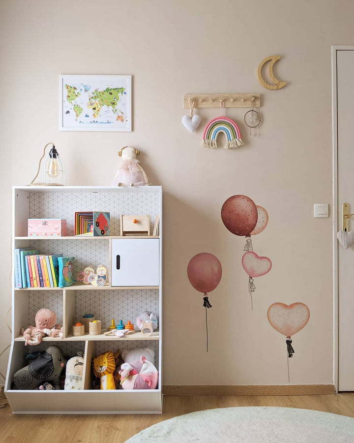 Suspension chambre enfant douce et naturelle en lin brut
