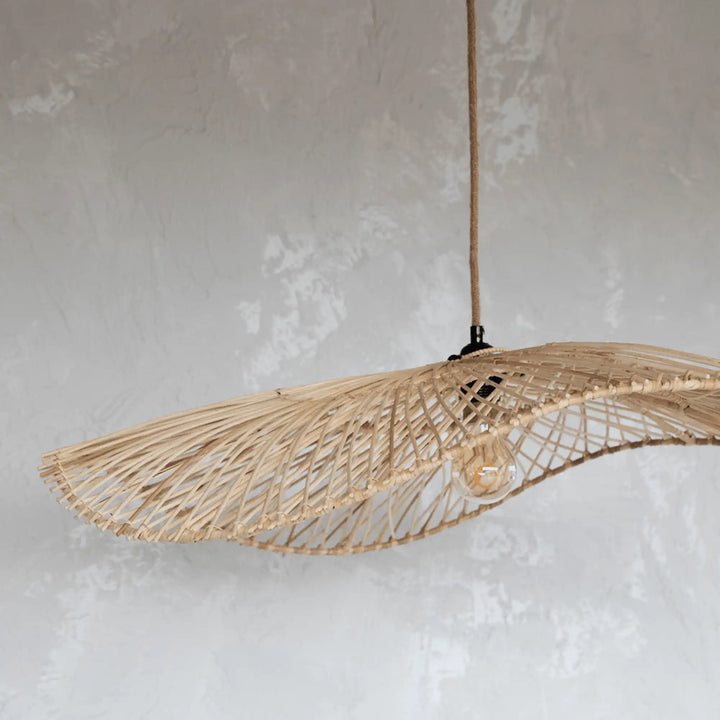 Abat-jour en rotin BALI Chapeau – Style bohème chic