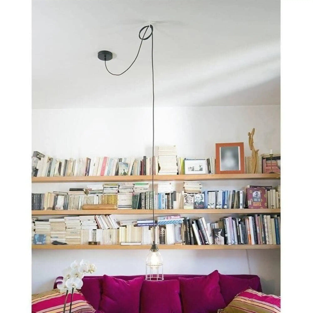 Suspension grande longueur 3 mètres abat-jour cage HANG HOOPZI