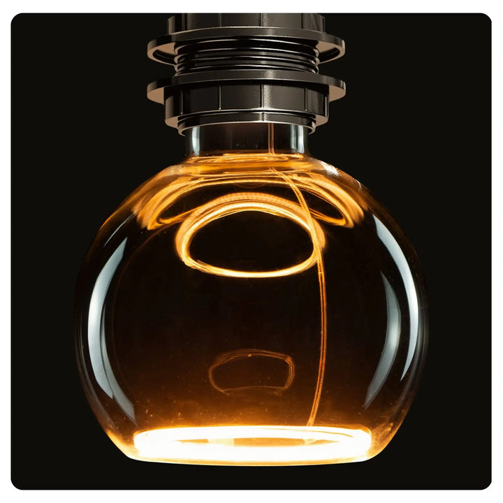 Ampoule LED Floating Globe fumé, diamètre 125, allumé