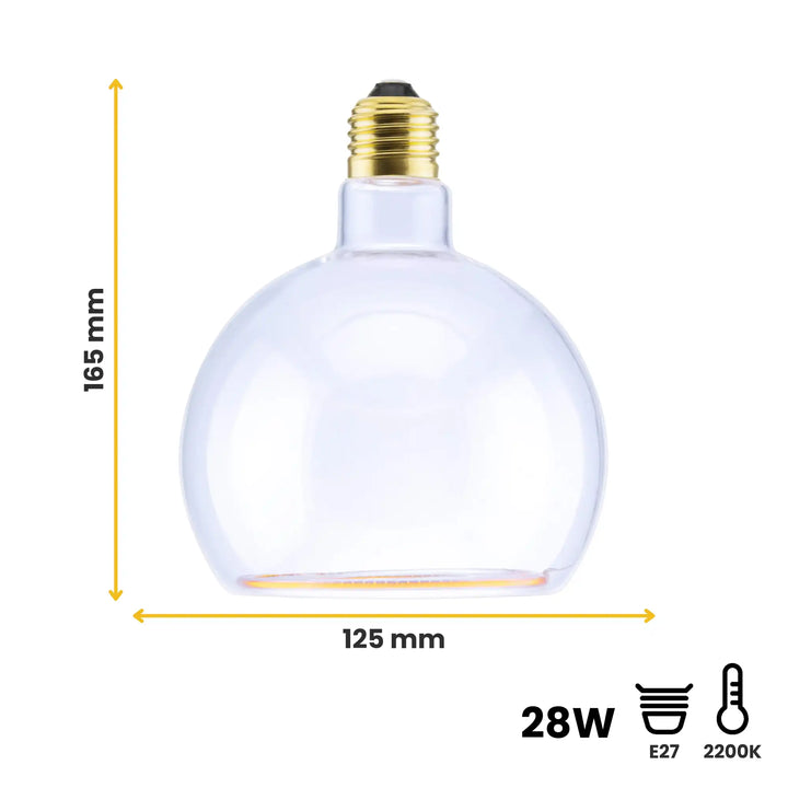 Dimensions ampoule LED Floating Globe, clair, diam 125 