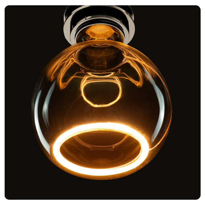 Ampoule LED Floating Globe fumé, diamètre 125, allumé