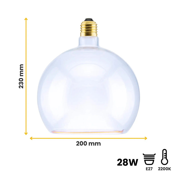 Dimensions ampoule LED Floating Globe, clair, diamètre 200