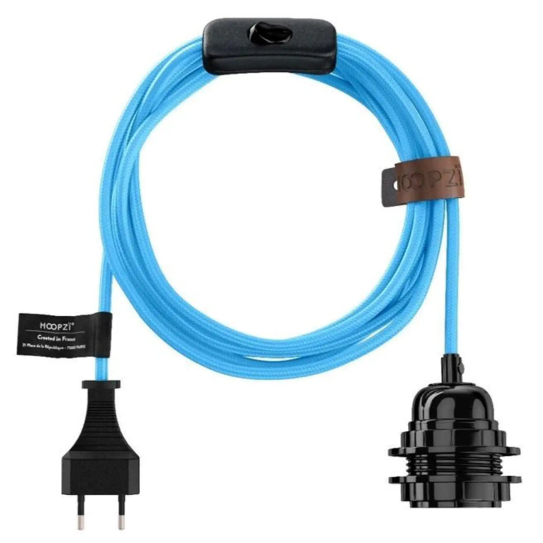 Câble luminaire coloré BALA 4,5 m – Lampe baladeuse design en tissu tissé