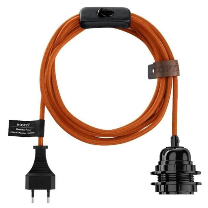 Câble luminaire coloré BALA 4,5 m – Lampe baladeuse design en tissu tissé