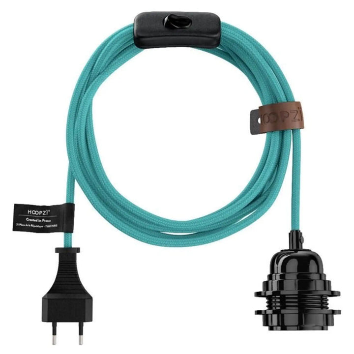 Câble luminaire coloré BALA 4,5 m – Lampe baladeuse design en tissu tissé