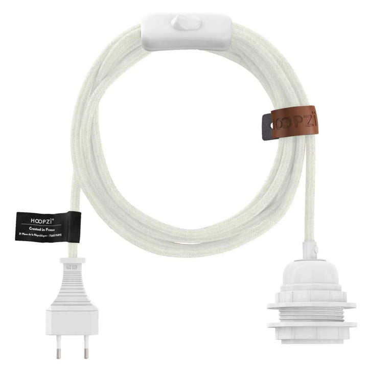 Câble luminaire Bala 4,5 m – Lampe baladeuse design en lin tissé