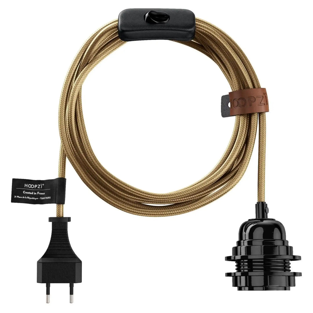 Câble luminaire BALA 4,5 m – Lampe baladeuse en tissu tissé - version luxe