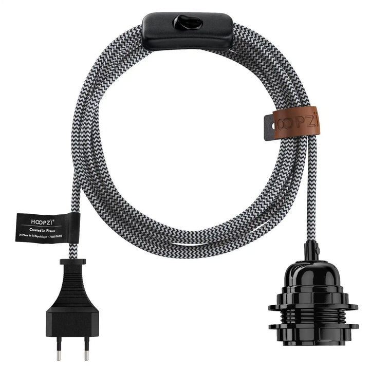 Câble luminaire BALA 4,5 m – Lampe baladeuse en tissu tissé - version luxe