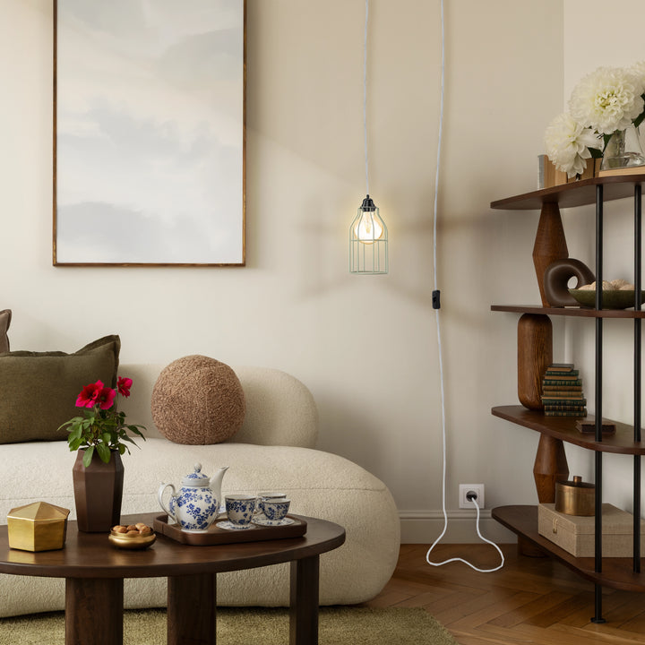 BALA lichtkabelset met CAGE metalen lampenkap – industriële stijl