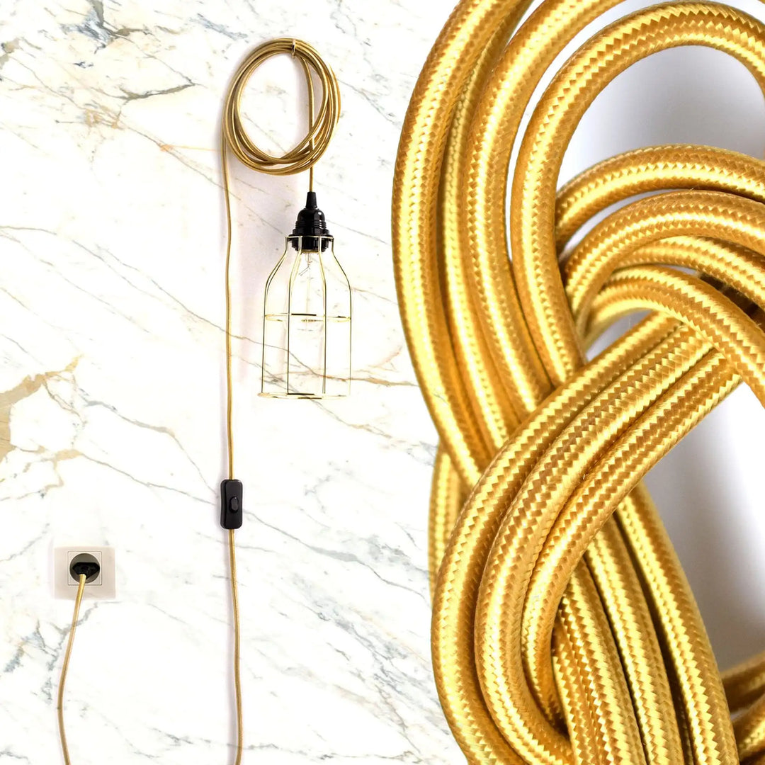 Câble luminaire BALA 4,5 m – Lampe baladeuse en tissu tissé - version luxe