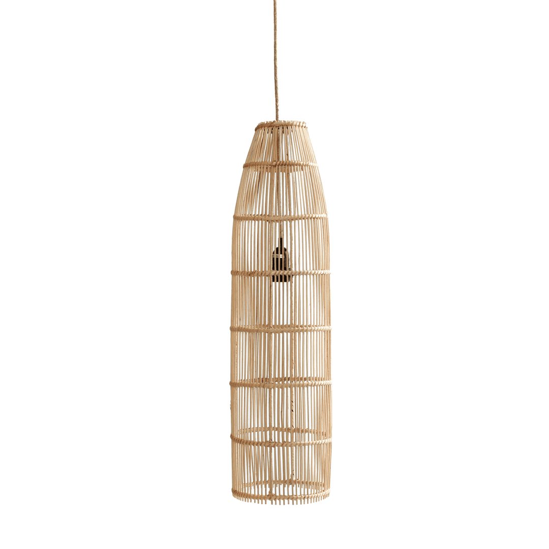 Abat-jour suspendu en rotin Bali Fish Filet  – Luminaire bohème chic