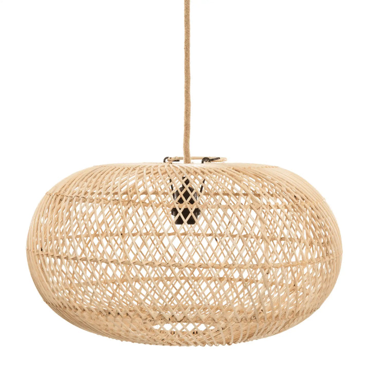 Abat-jour en rotin Bali Wholly – Suspension bohème chic artisanale