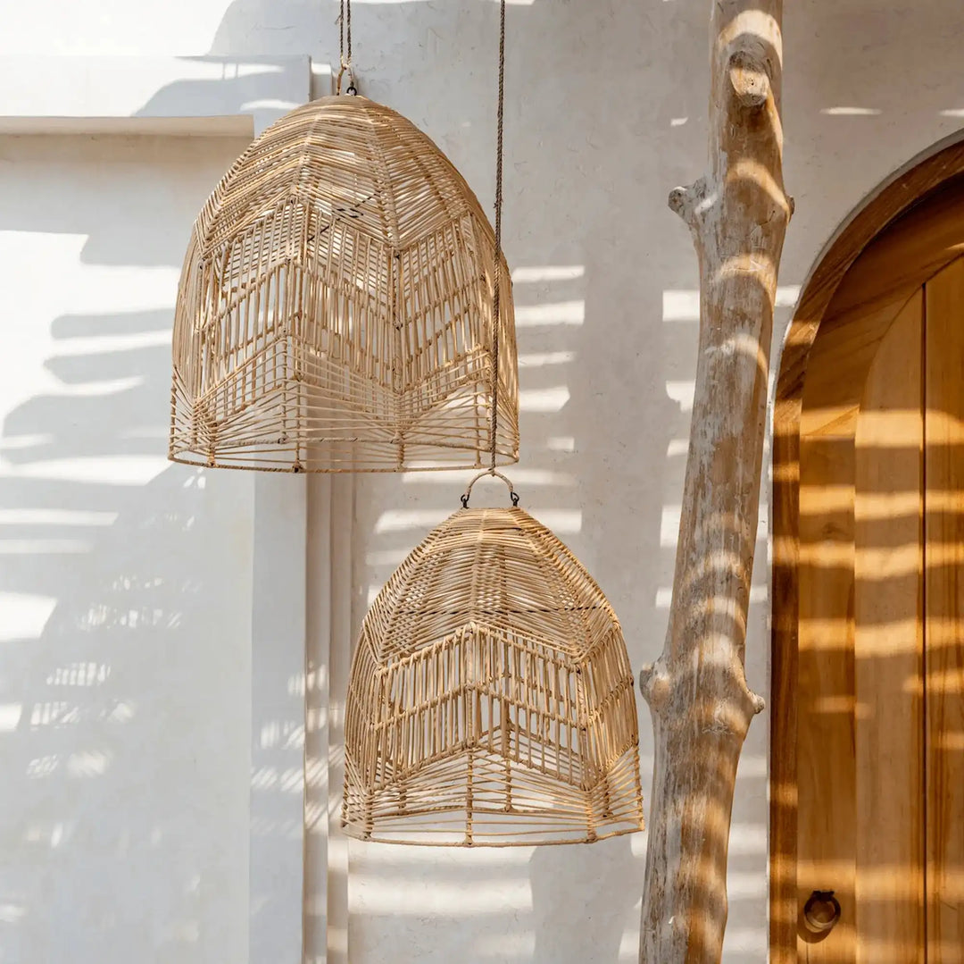 Sospensione per Illuminazione Hang 2 in spago grezzo