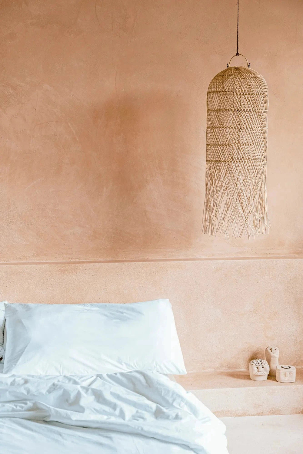 Abat-jour suspendu en rotin Bali Squid – Luminaire bohème chic Abat-jour Hoopzi 