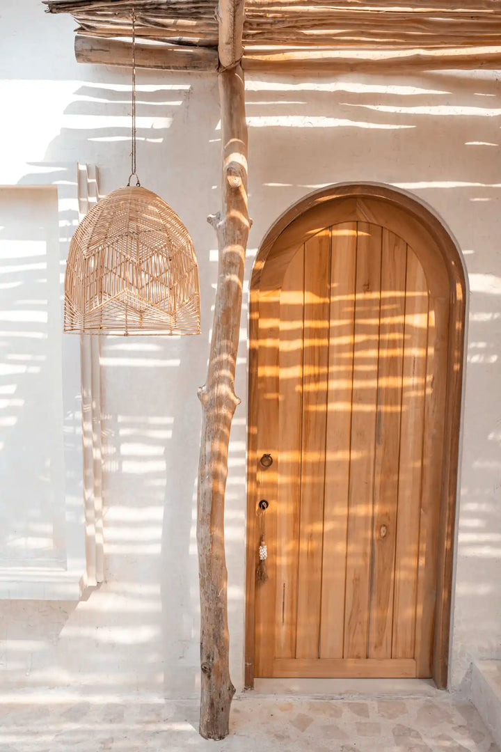 Abat-jour en rotin naturel BALI – Style bohème chic