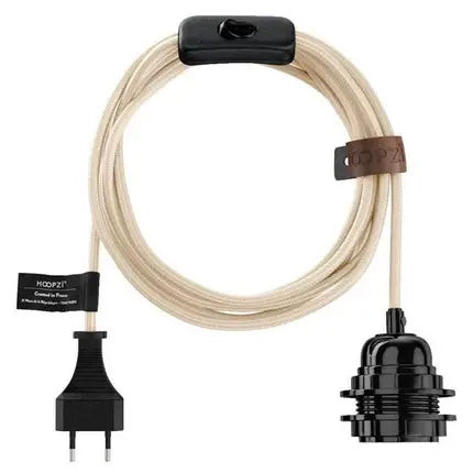 Câble luminaire coloré BALA 4,5 m – Lampe baladeuse design en tissu tissé