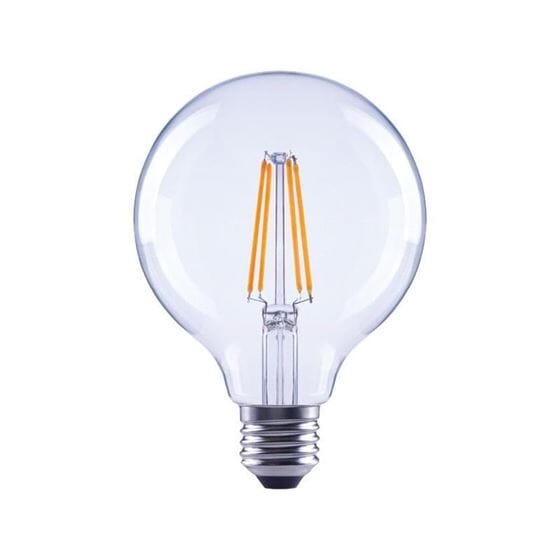 Grosse ampoule LED ronde à culot E27, look filament vintage