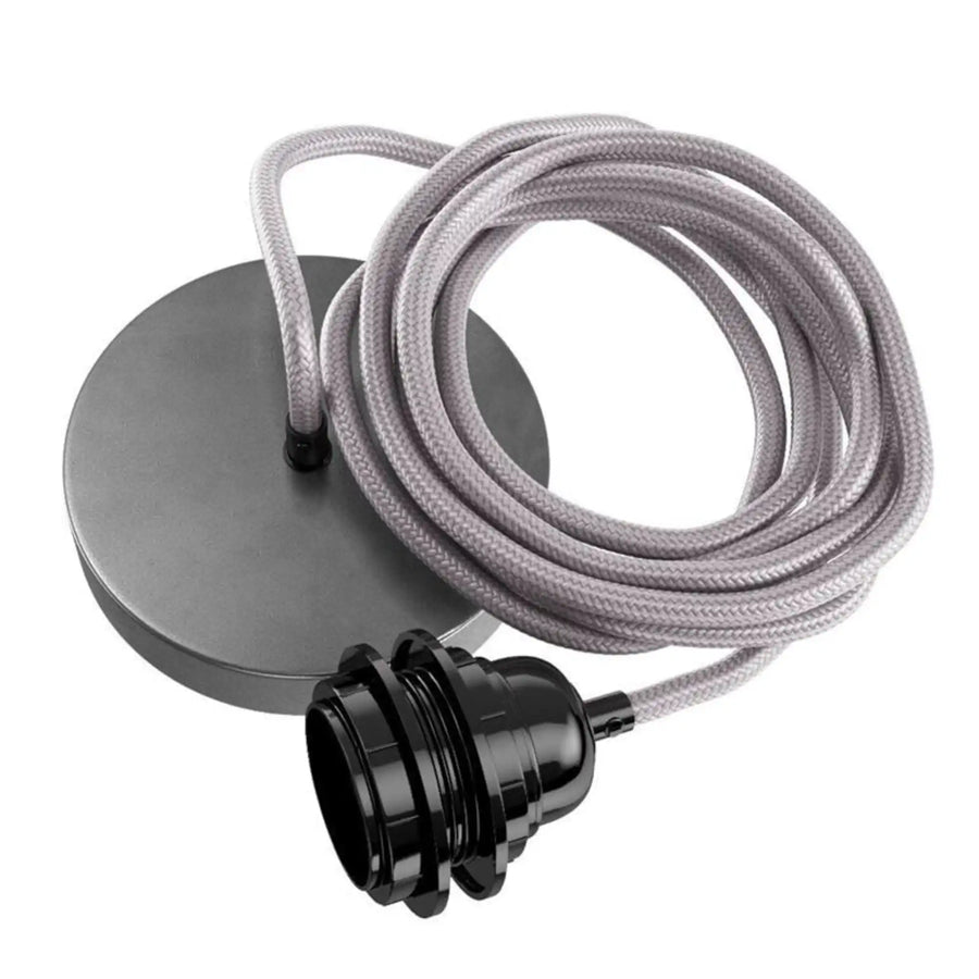 Suspension gris 3 mètres 1 ampoule HANG HOOPZI