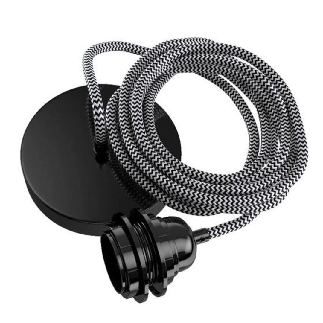 Sospensione per Illuminazione Hang 1 in Materiale Naturale Intrecciato