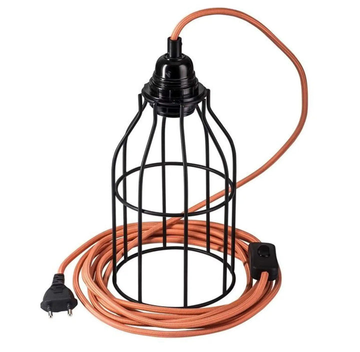 Kabelset Leuchte BALA + Industrieller Lampenschirm CAGE