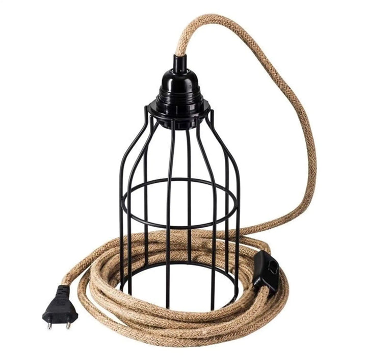Kabelset Leuchte BALA + Industrieller Lampenschirm CAGE