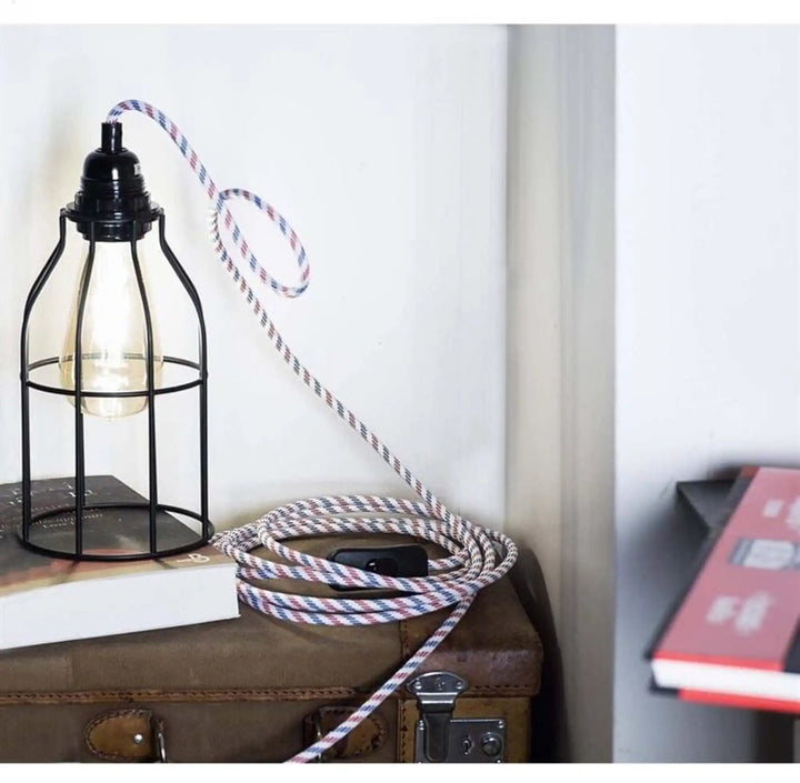 Exclusivité Internet BALA avec motifs - Fil Electrique Tissu - Luminaire 4,5m