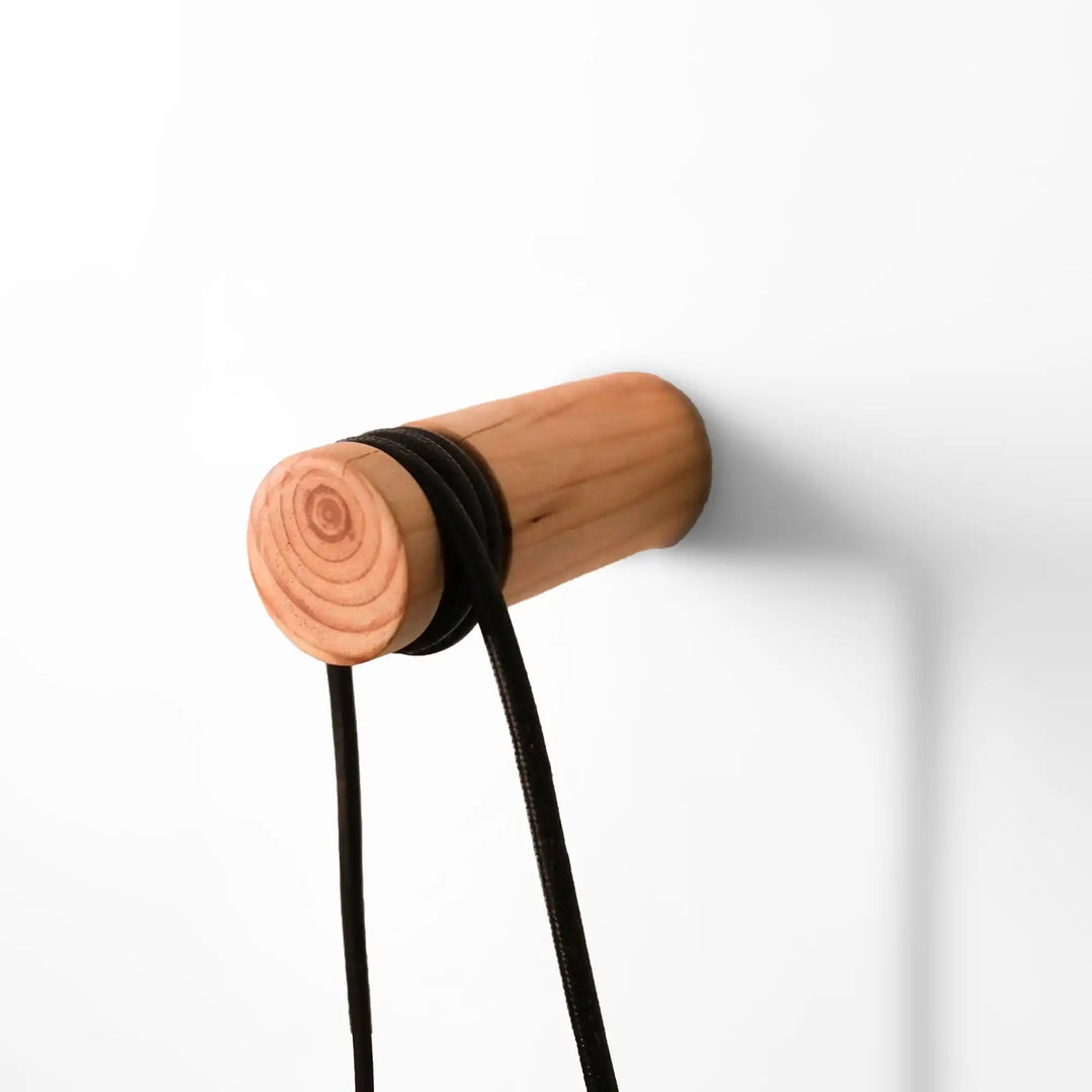 Natural wood wall hook