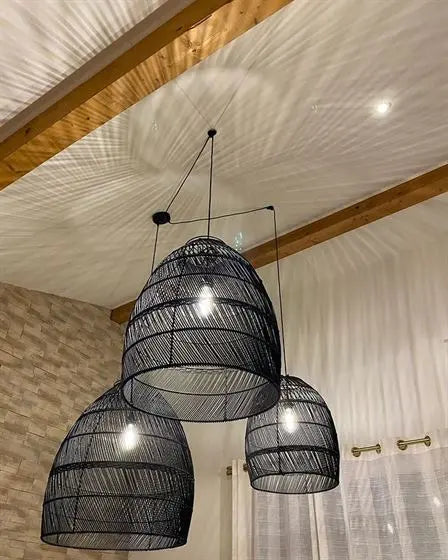 Suspensions luminaires 3 ampoules - HANG Câbles tissés